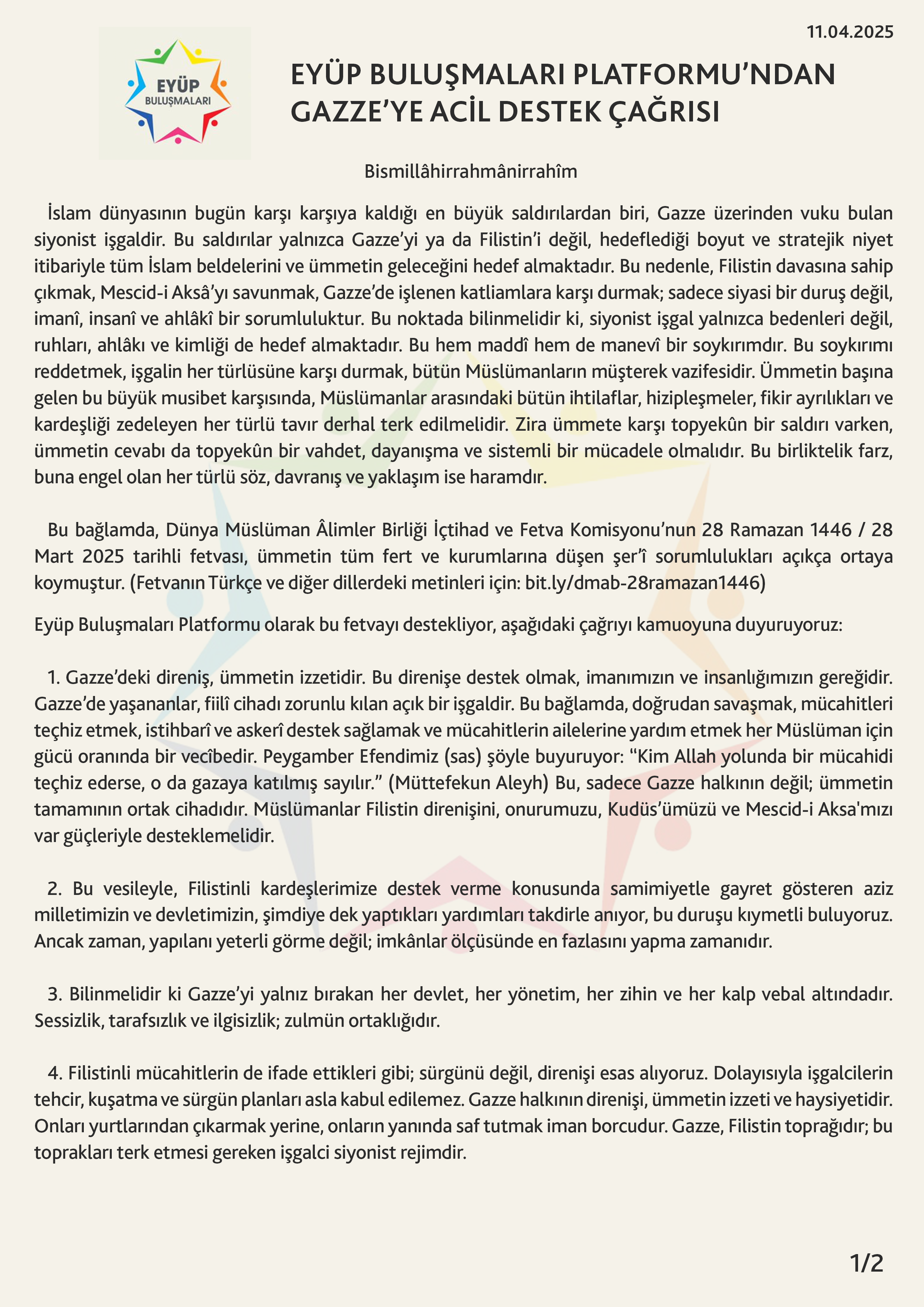 eyup bulusmalari gazzeye acil destek 1