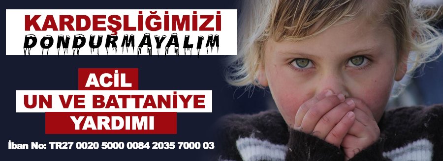 SURİYE'YE UN VE BATTANİYE YARDIMI