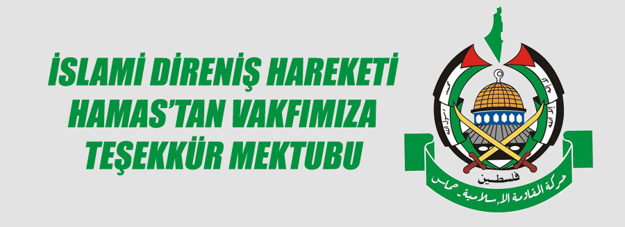 HAMAS'TAN TEŞEKKÜR MEKTUBU